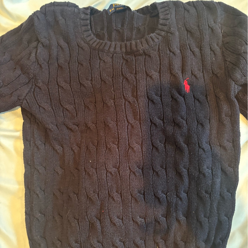 Cable knit cotton sweater